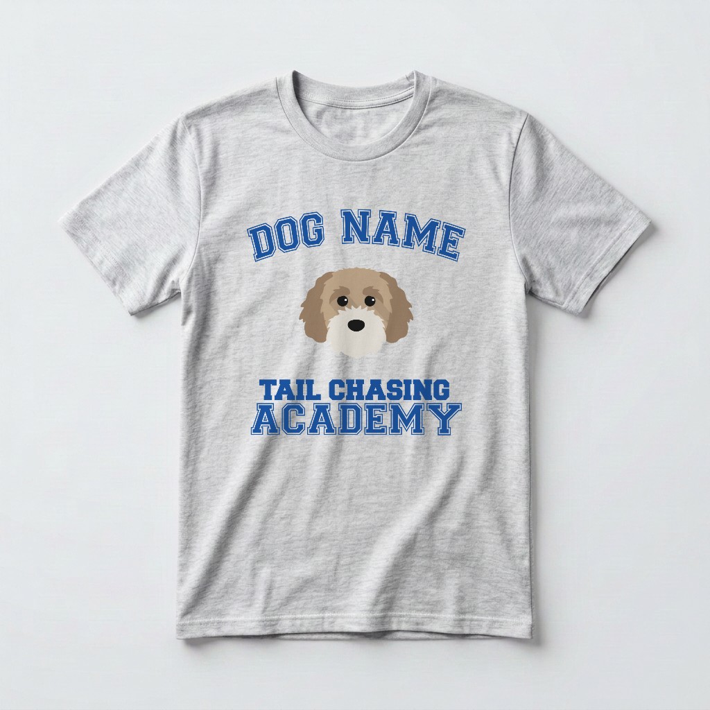 Tail Chasing Academy: Personalized {breedFullName} T-Shirt