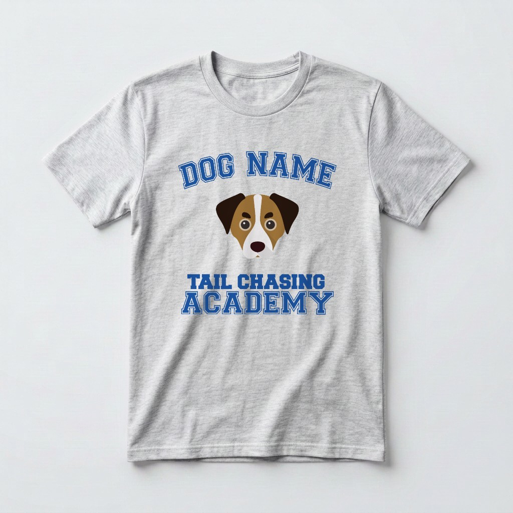 Tail Chasing Academy: Personalized {breedFullName} T-Shirt
