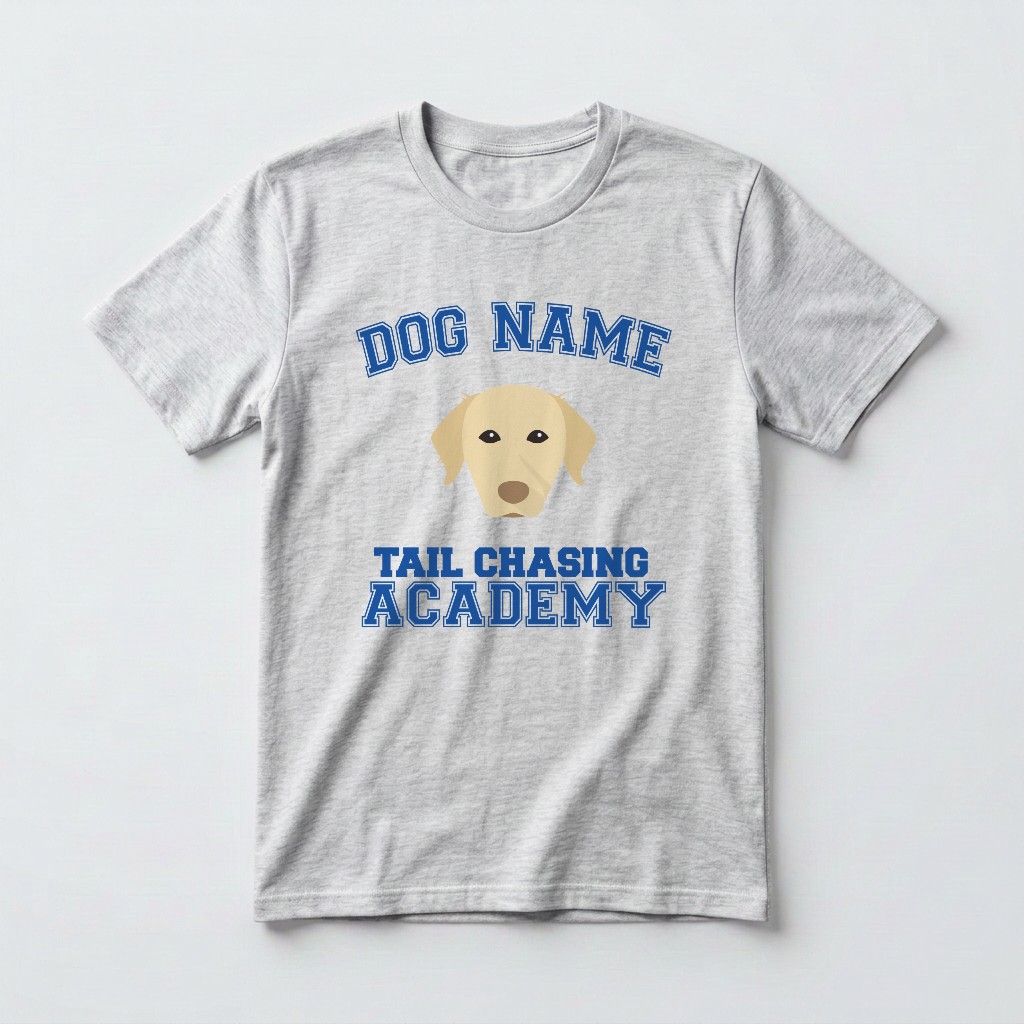 Tail Chasing Academy: Personalized {breedFullName} T-Shirt