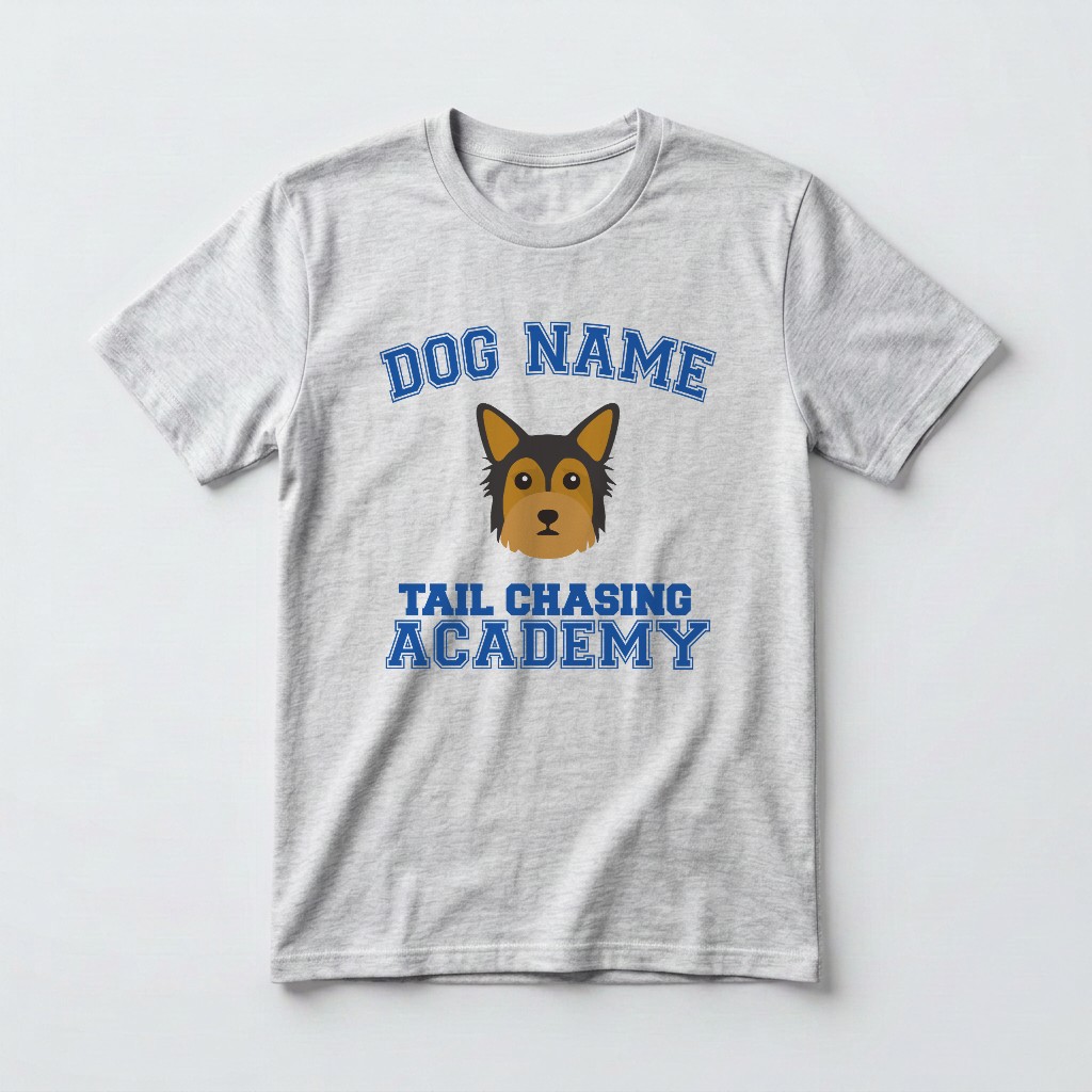 Tail Chasing Academy: Personalized {breedFullName} T-Shirt