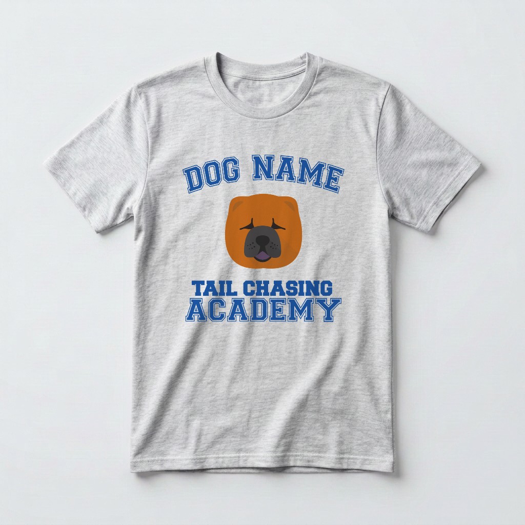 Tail Chasing Academy: Personalized {breedFullName} T-Shirt