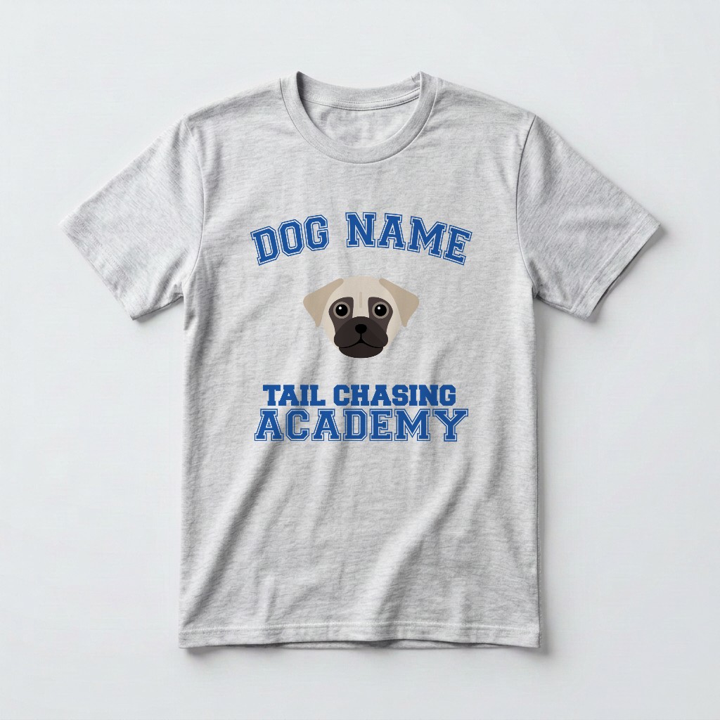 Tail Chasing Academy: Personalized {breedFullName} T-Shirt