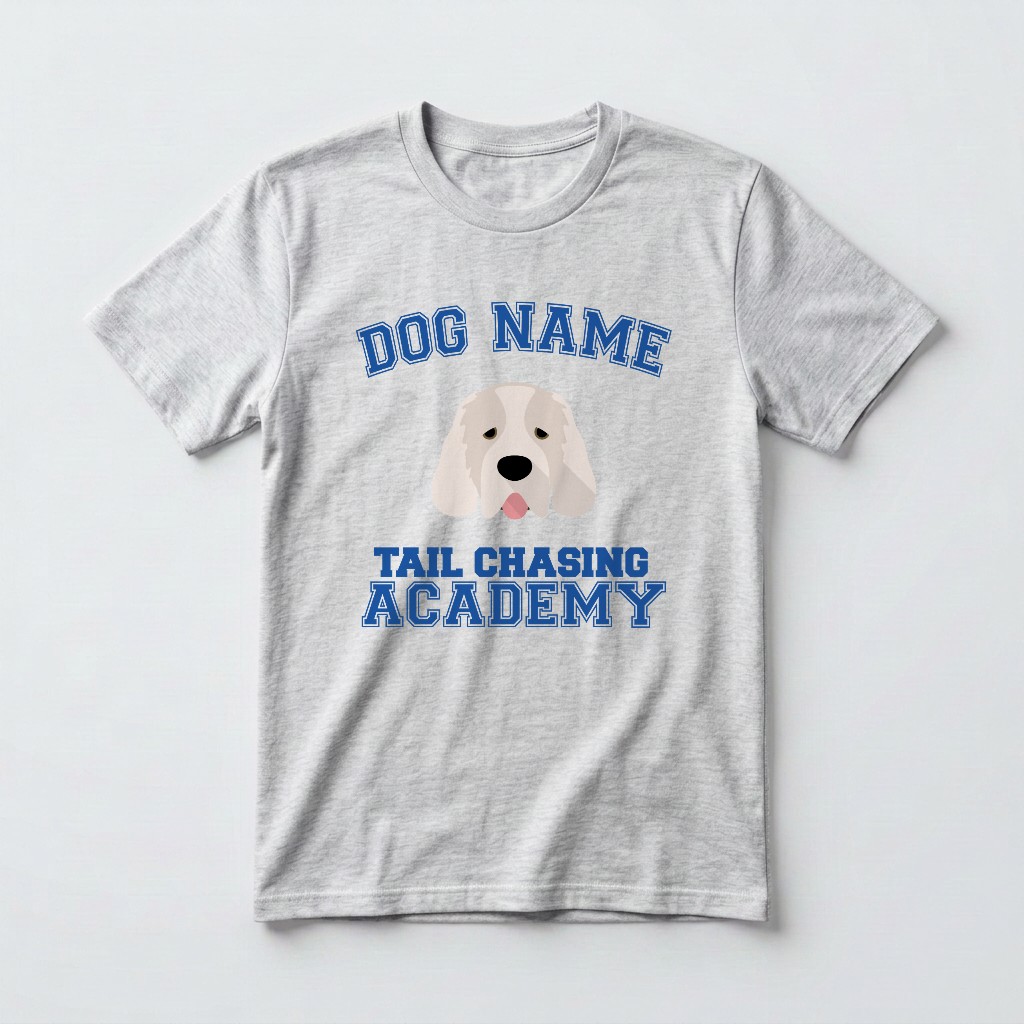 Tail Chasing Academy: Personalized {breedFullName} T-Shirt
