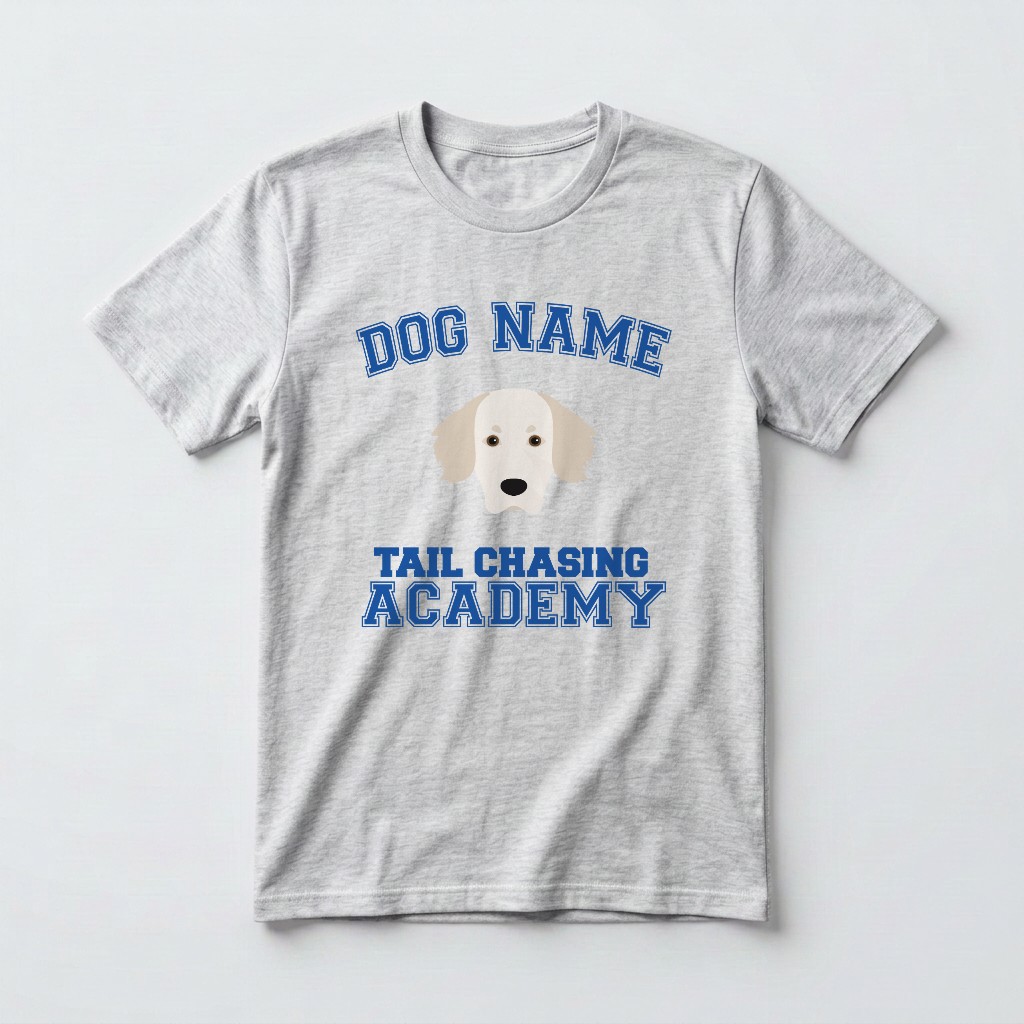 Tail Chasing Academy: Personalized {breedFullName} T-Shirt