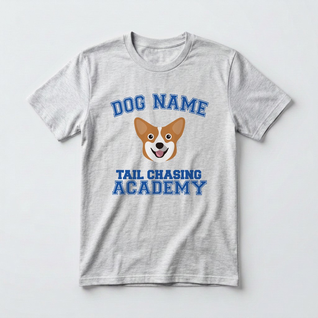 Tail Chasing Academy: Personalized {breedFullName} T-Shirt