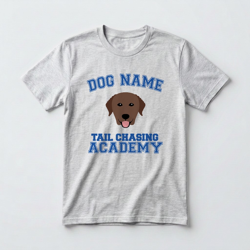 Tail Chasing Academy: Personalized {breedFullName} T-Shirt