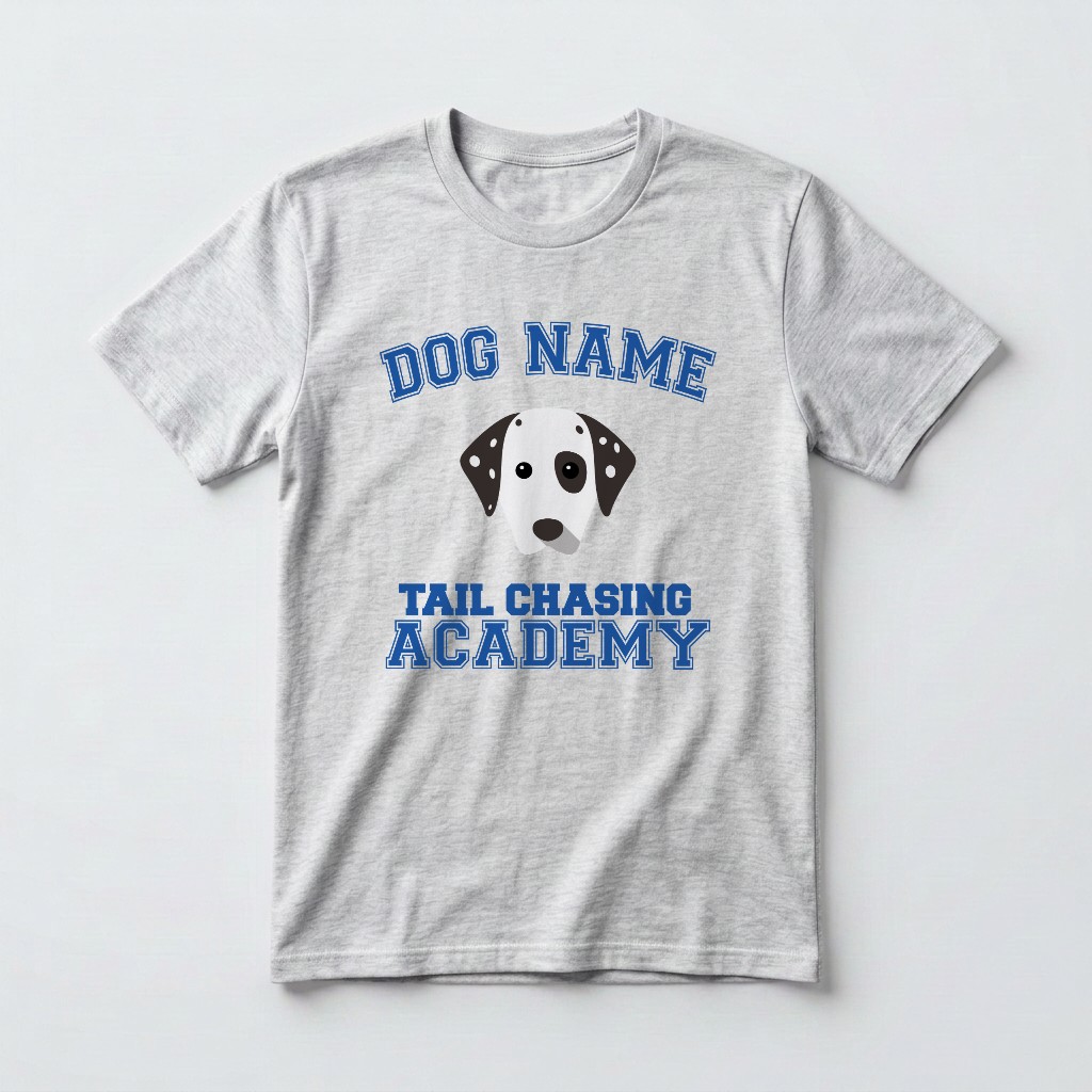 Tail Chasing Academy: Personalized {breedFullName} T-Shirt