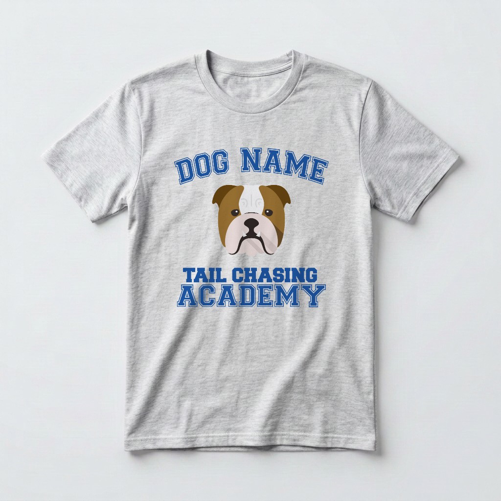 Tail Chasing Academy: Personalized {breedFullName} T-Shirt