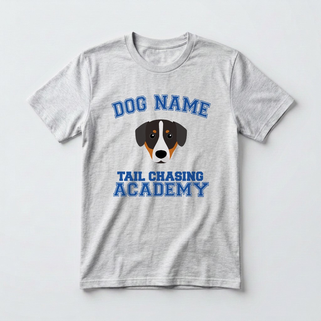 Tail Chasing Academy: Personalized {breedFullName} T-Shirt
