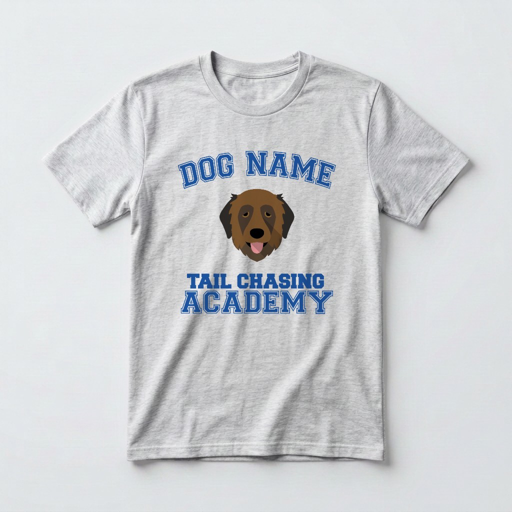 Tail Chasing Academy: Personalized {breedFullName} T-Shirt