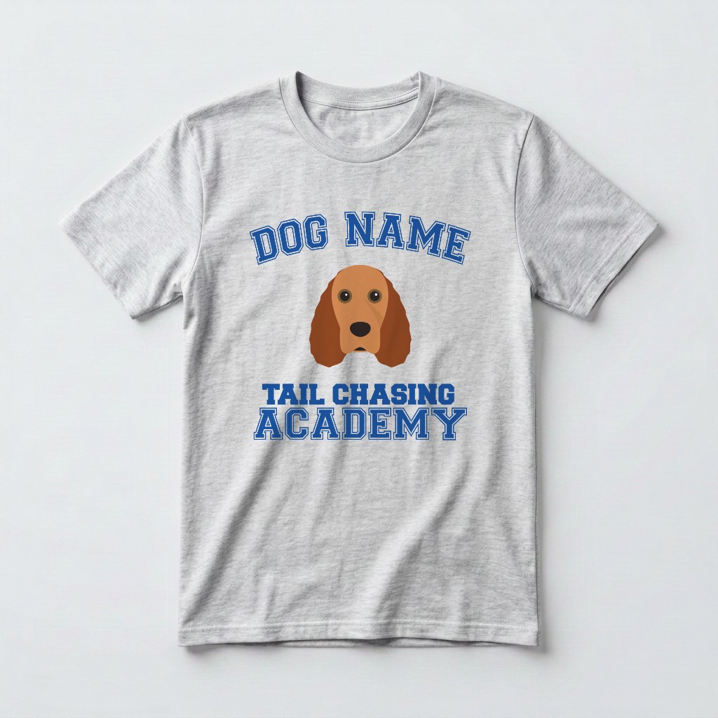 Tail Chasing Academy: Personalized {breedFullName} T-Shirt