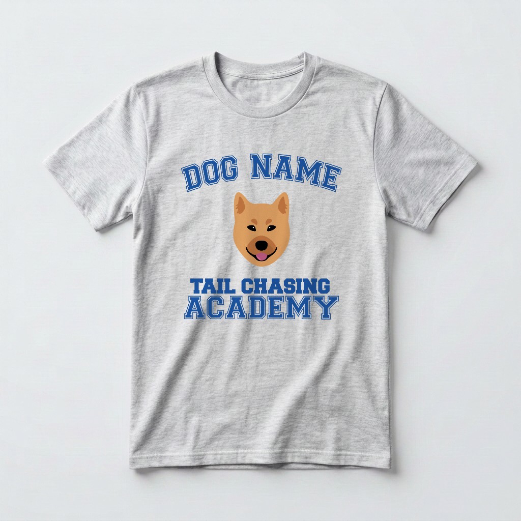 Tail Chasing Academy: Personalized {breedFullName} T-Shirt