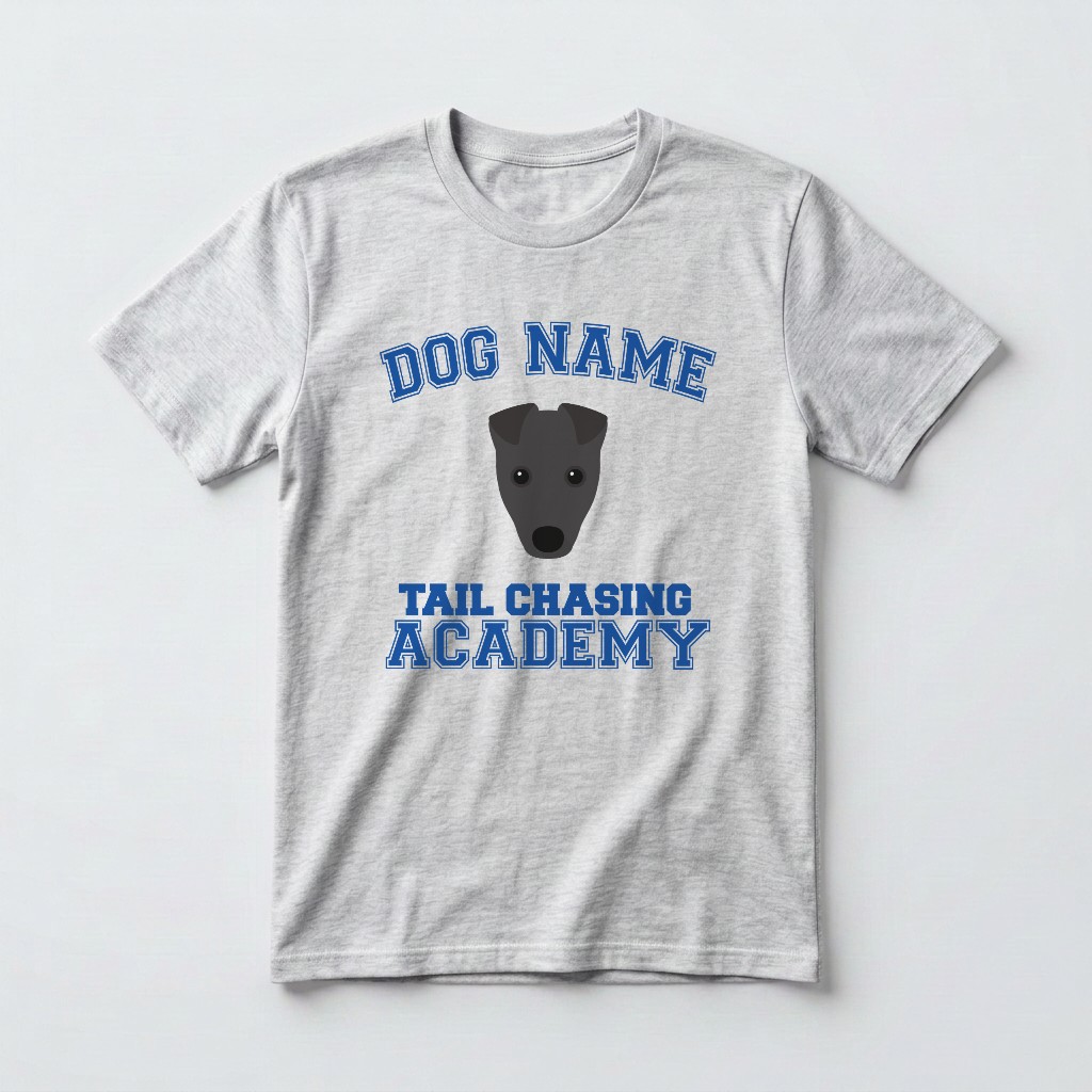 Tail Chasing Academy: Personalized {breedFullName} T-Shirt