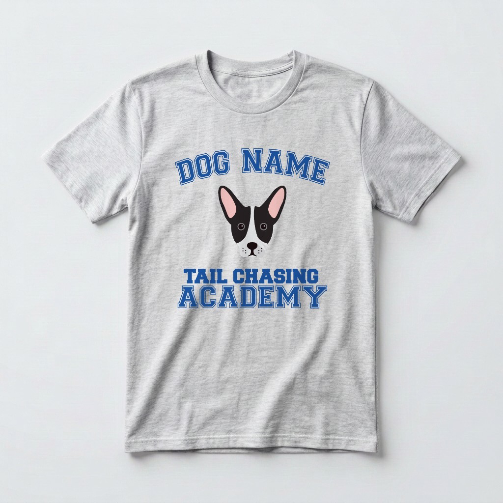Tail Chasing Academy: Personalized {breedFullName} T-Shirt