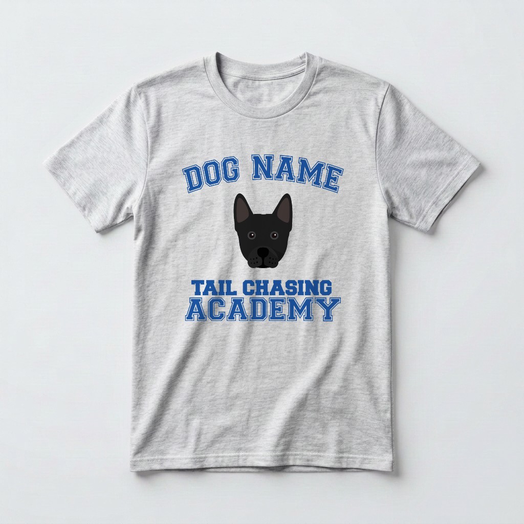 Tail Chasing Academy: Personalized {breedFullName} T-Shirt