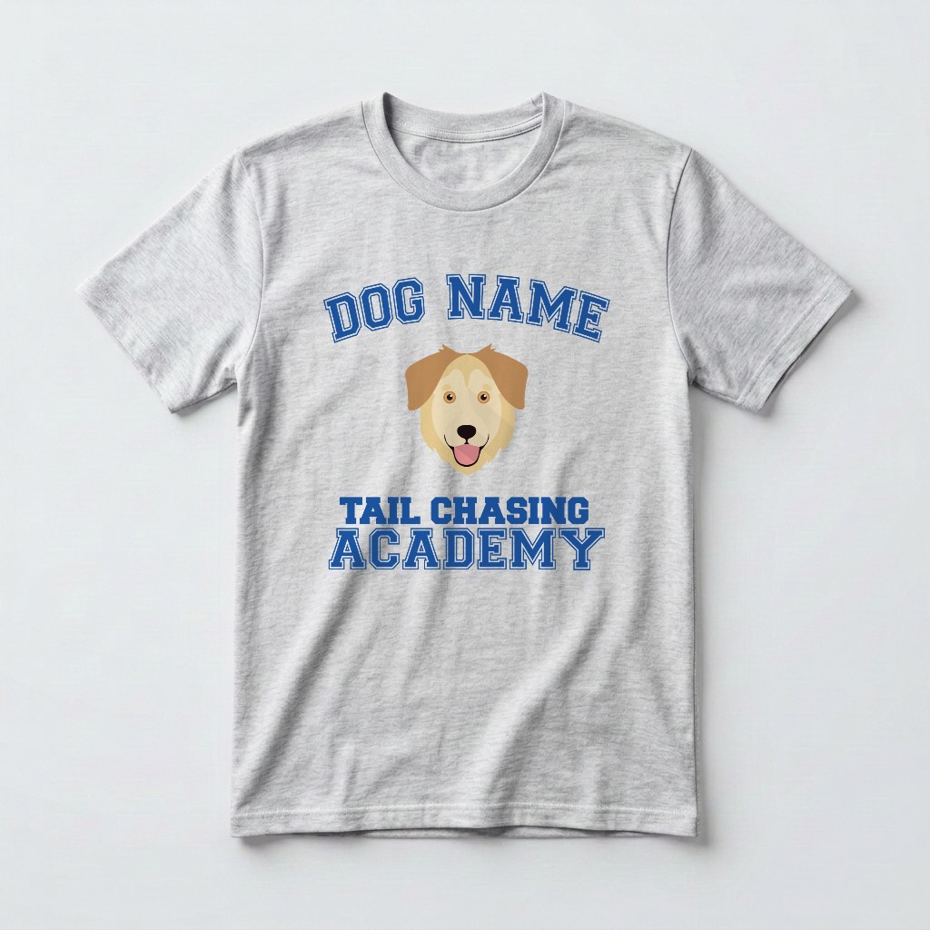 Tail Chasing Academy: Personalized {breedFullName} T-Shirt