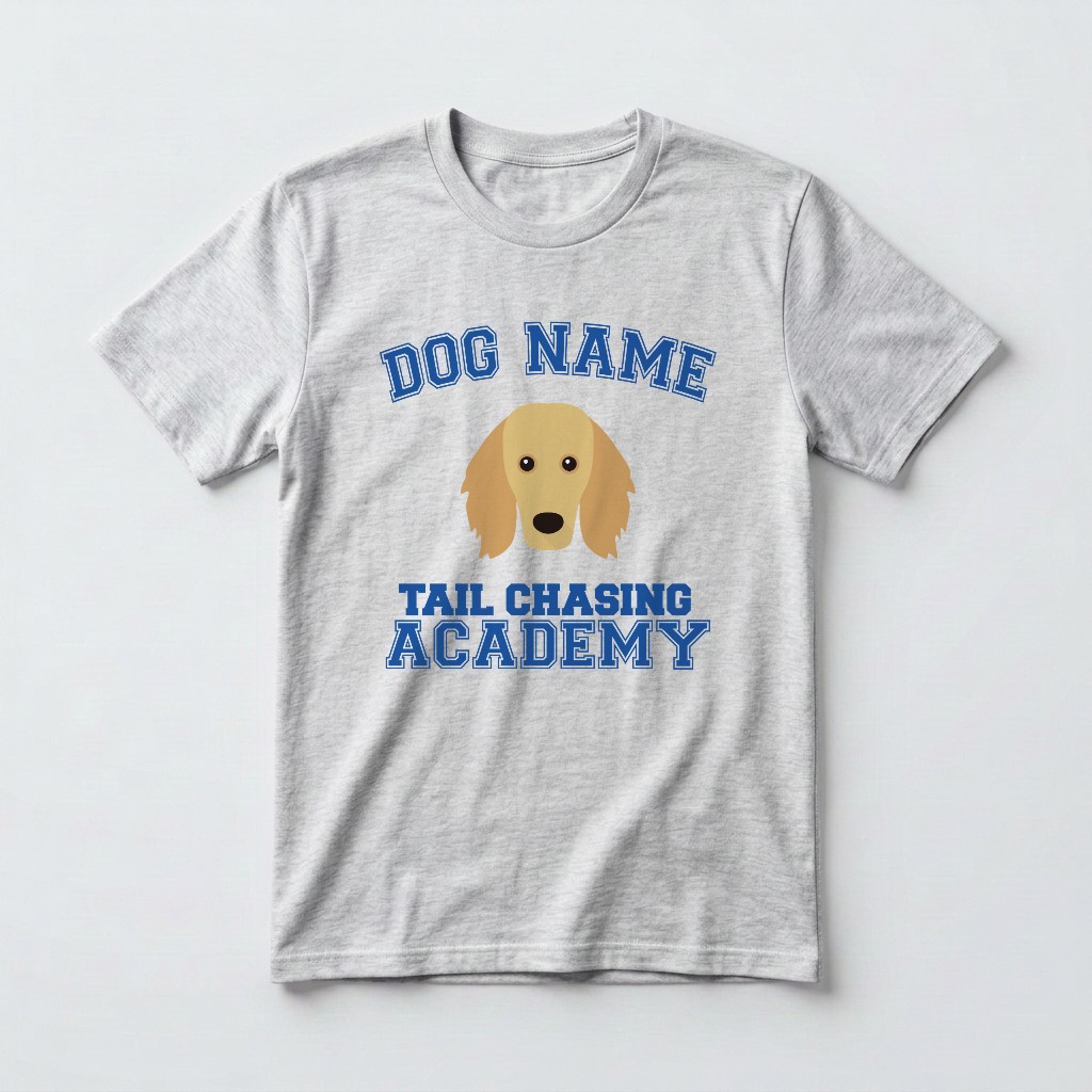 Tail Chasing Academy: Personalized {breedFullName} T-Shirt