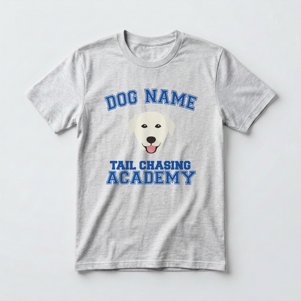 Tail Chasing Academy: Personalized {breedFullName} T-Shirt