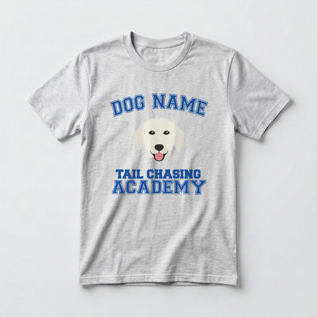 Tail Chasing Academy: Personalized {breedFullName} T-Shirt