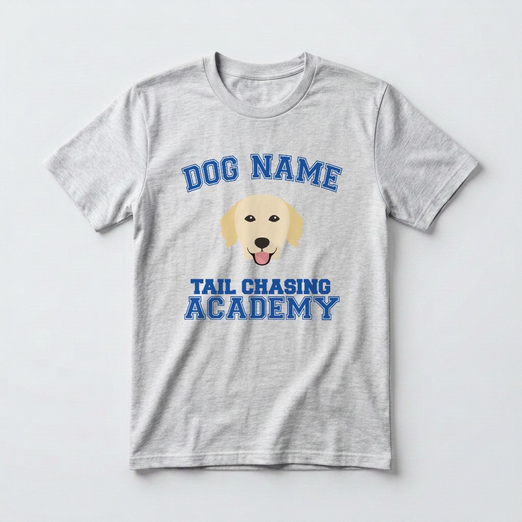 Tail Chasing Academy: Personalized {breedFullName} T-Shirt