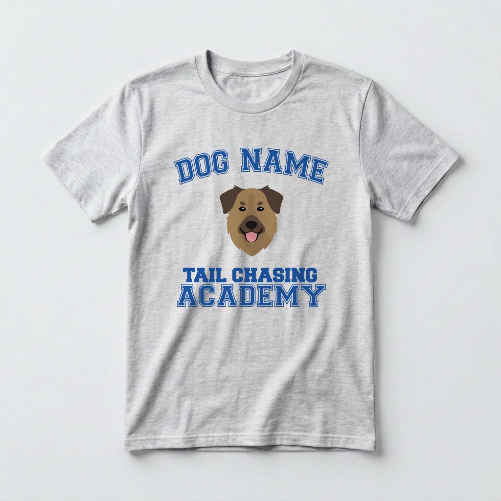Tail Chasing Academy: Personalized {breedFullName} T-Shirt