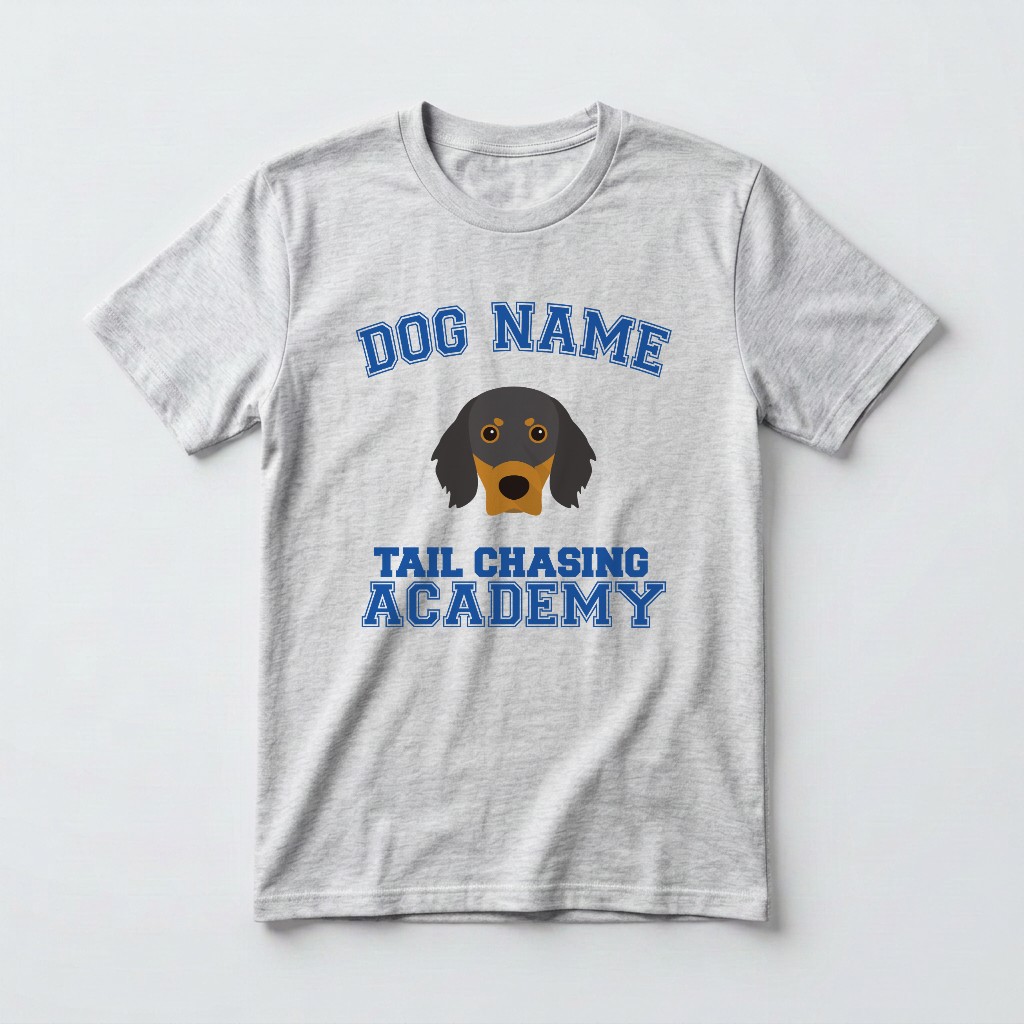 Tail Chasing Academy: Personalized {breedFullName} T-Shirt