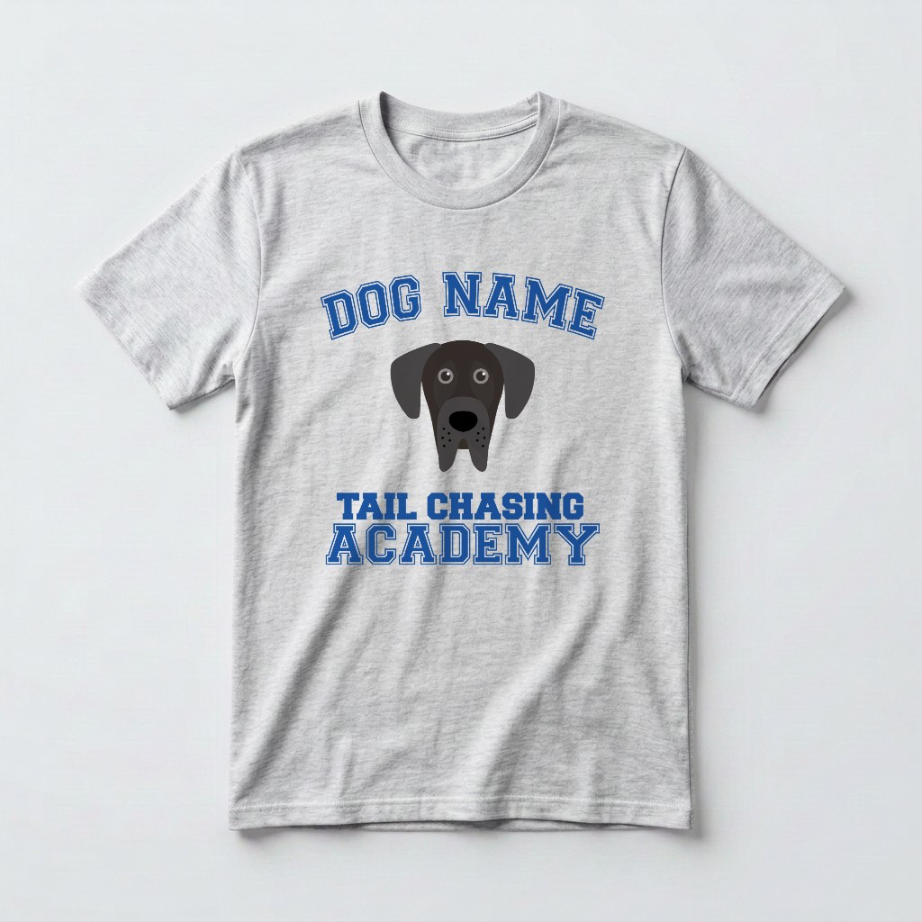 Tail Chasing Academy: Personalized {breedFullName} T-Shirt