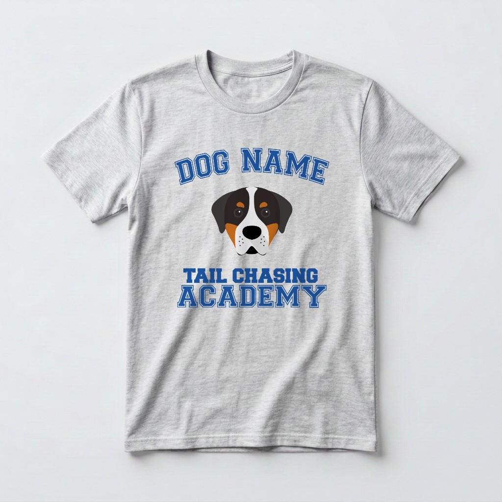 Tail Chasing Academy: Personalized {breedFullName} T-Shirt