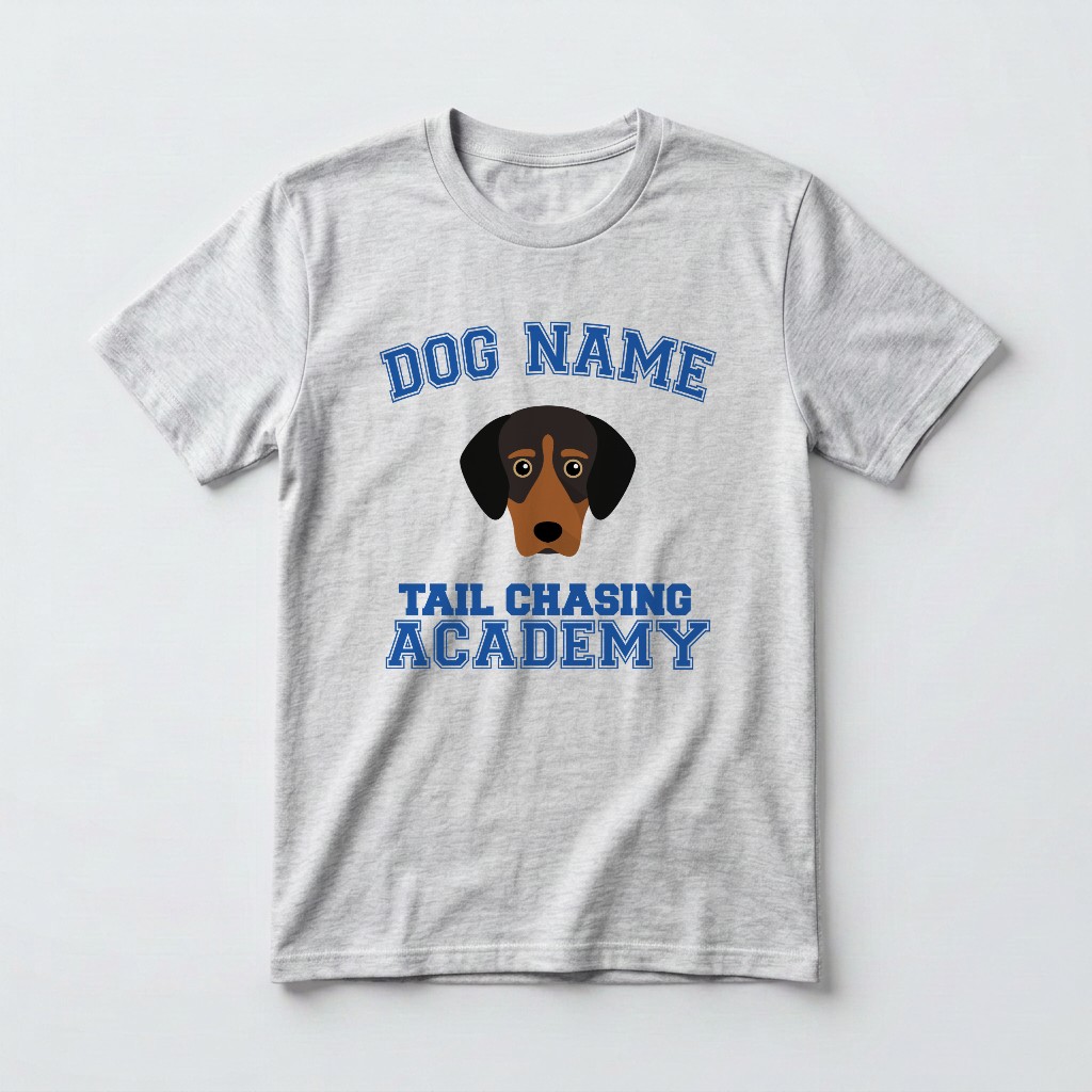 Tail Chasing Academy: Personalized {breedFullName} T-Shirt