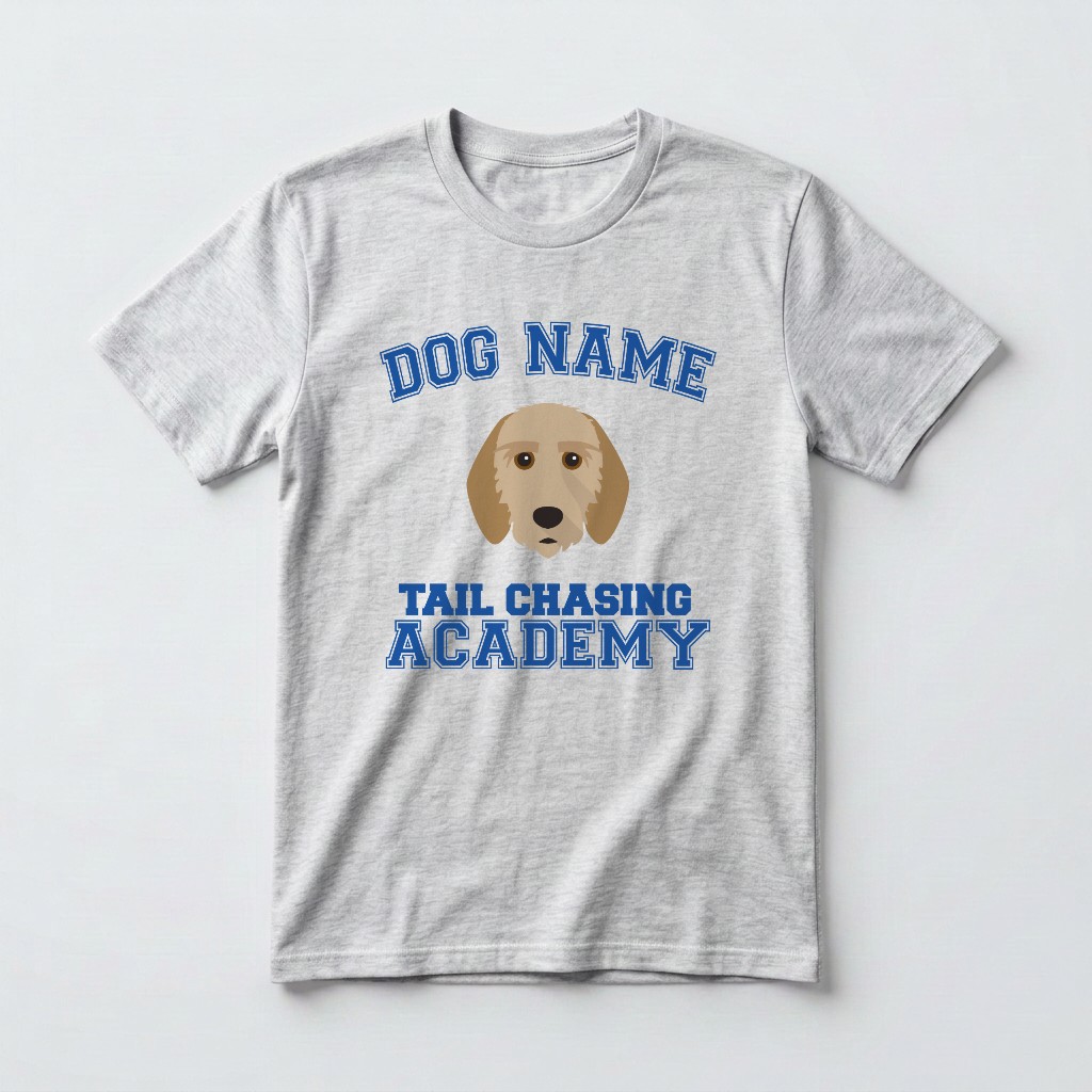 Tail Chasing Academy: Personalized {breedFullName} T-Shirt