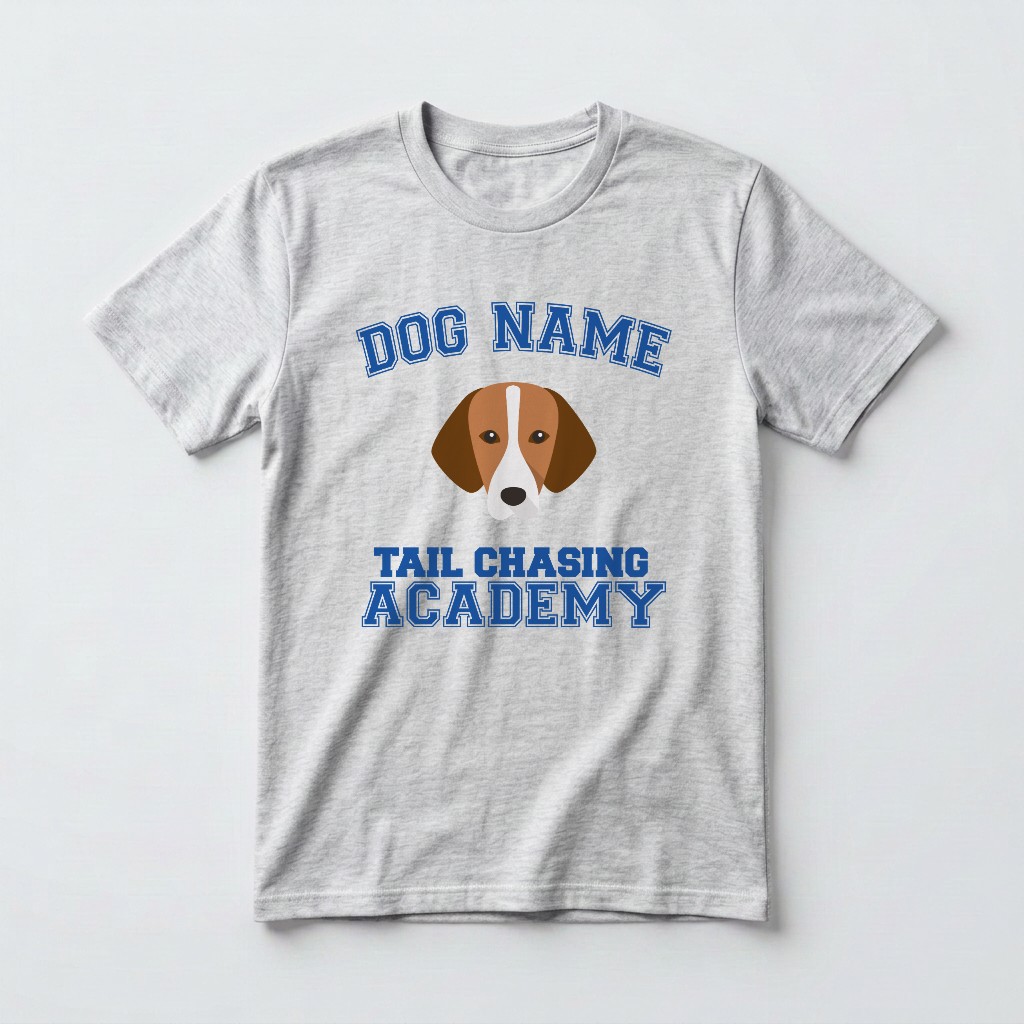 Tail Chasing Academy: Personalized {breedFullName} T-Shirt