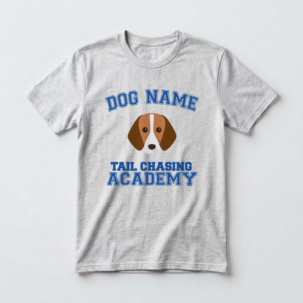 Tail Chasing Academy: Personalized {breedFullName} T-Shirt