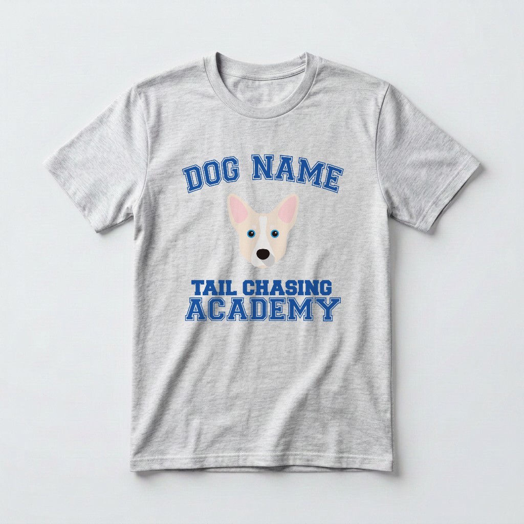 Tail Chasing Academy: Personalized {breedFullName} T-Shirt