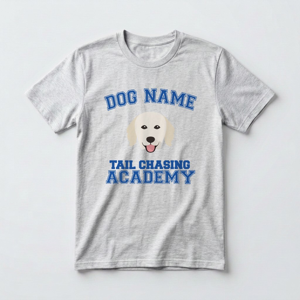 Tail Chasing Academy: Personalized {breedFullName} T-Shirt