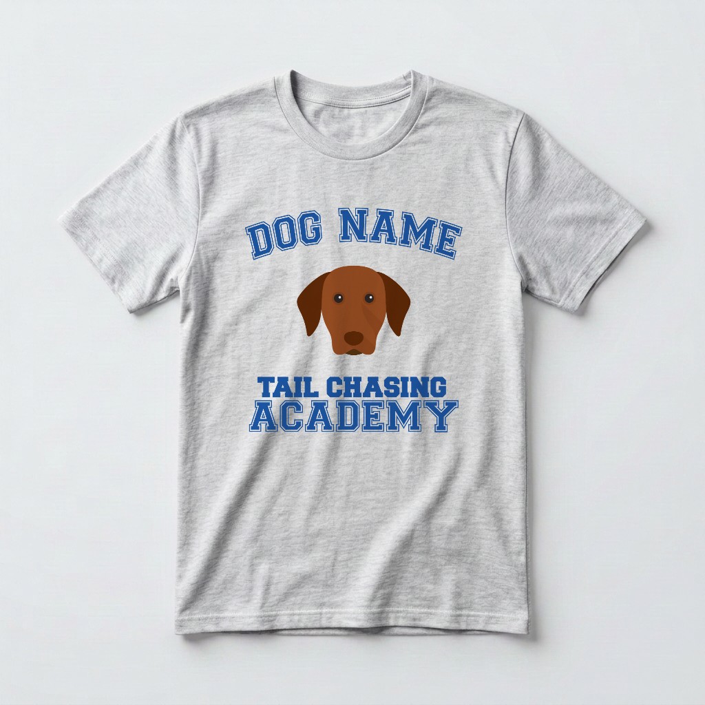 Tail Chasing Academy: Personalized {breedFullName} T-Shirt