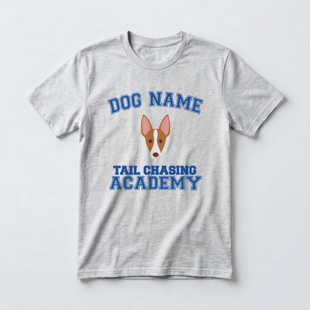 Tail Chasing Academy: Personalized {breedFullName} T-Shirt