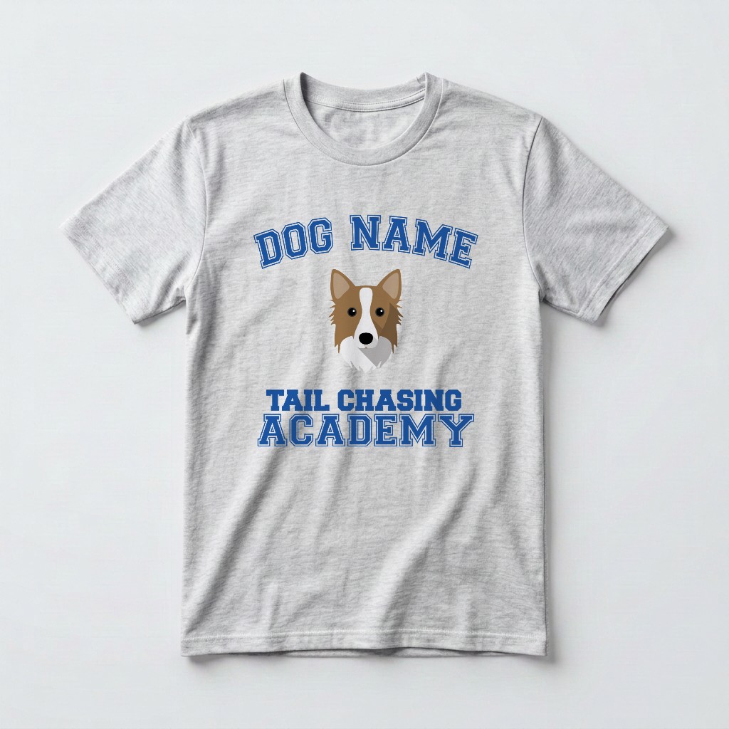Tail Chasing Academy: Personalized {breedFullName} T-Shirt
