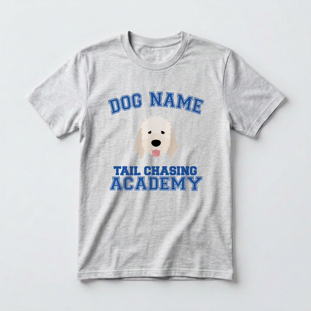 Tail Chasing Academy: Personalized {breedFullName} T-Shirt