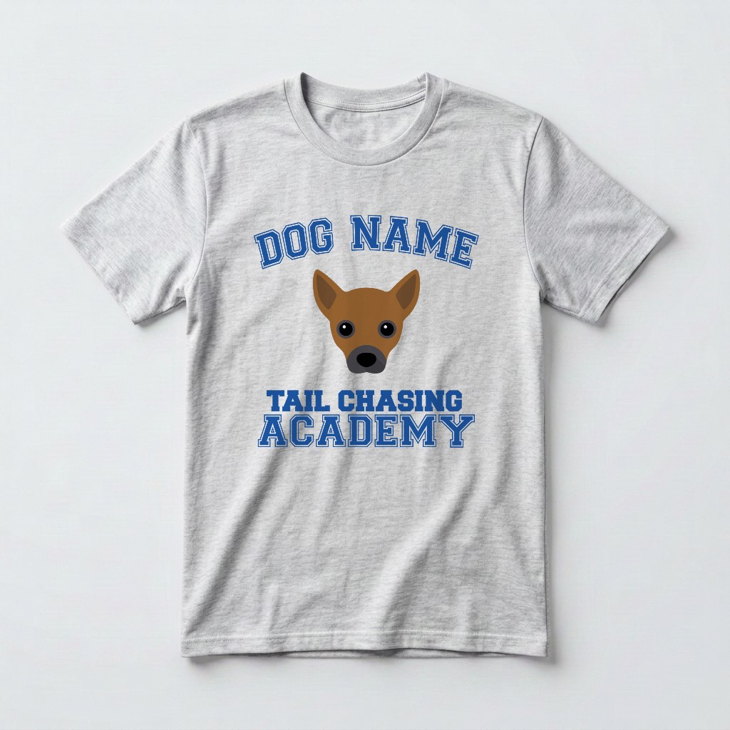 Tail Chasing Academy: Personalized {breedFullName} T-Shirt