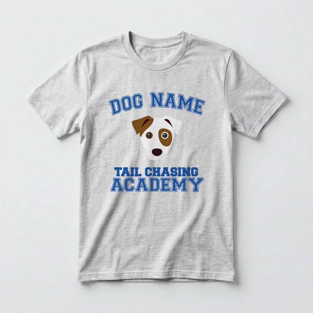 Tail Chasing Academy: Personalized {breedFullName} T-Shirt