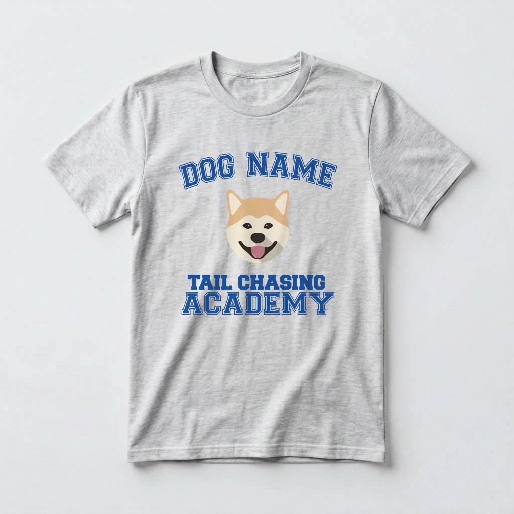 Tail Chasing Academy: Personalized {breedFullName} T-Shirt