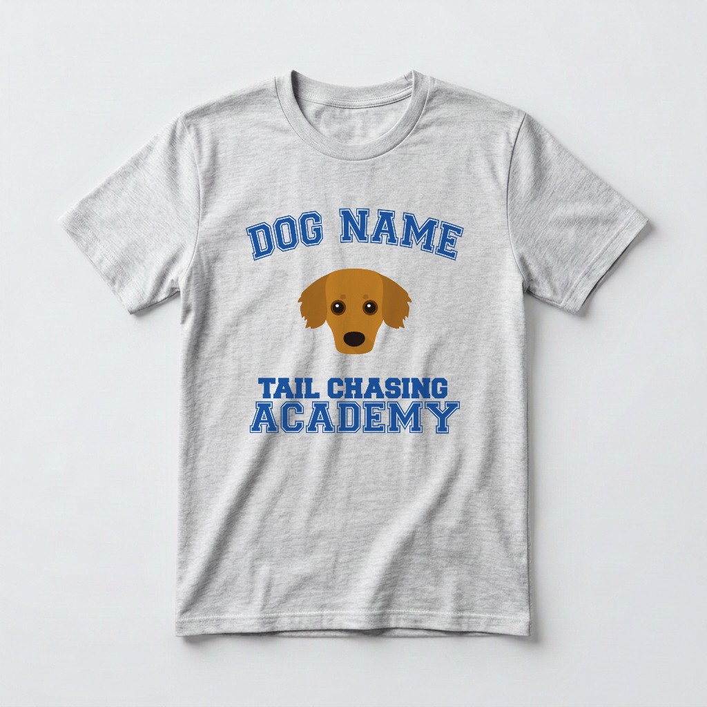 Tail Chasing Academy: Personalized {breedFullName} T-Shirt