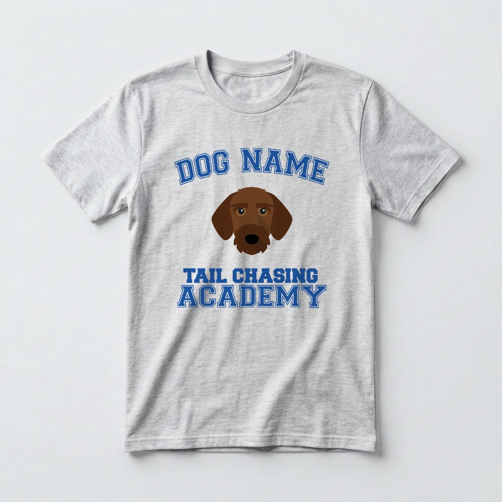 Tail Chasing Academy: Personalized {breedFullName} T-Shirt