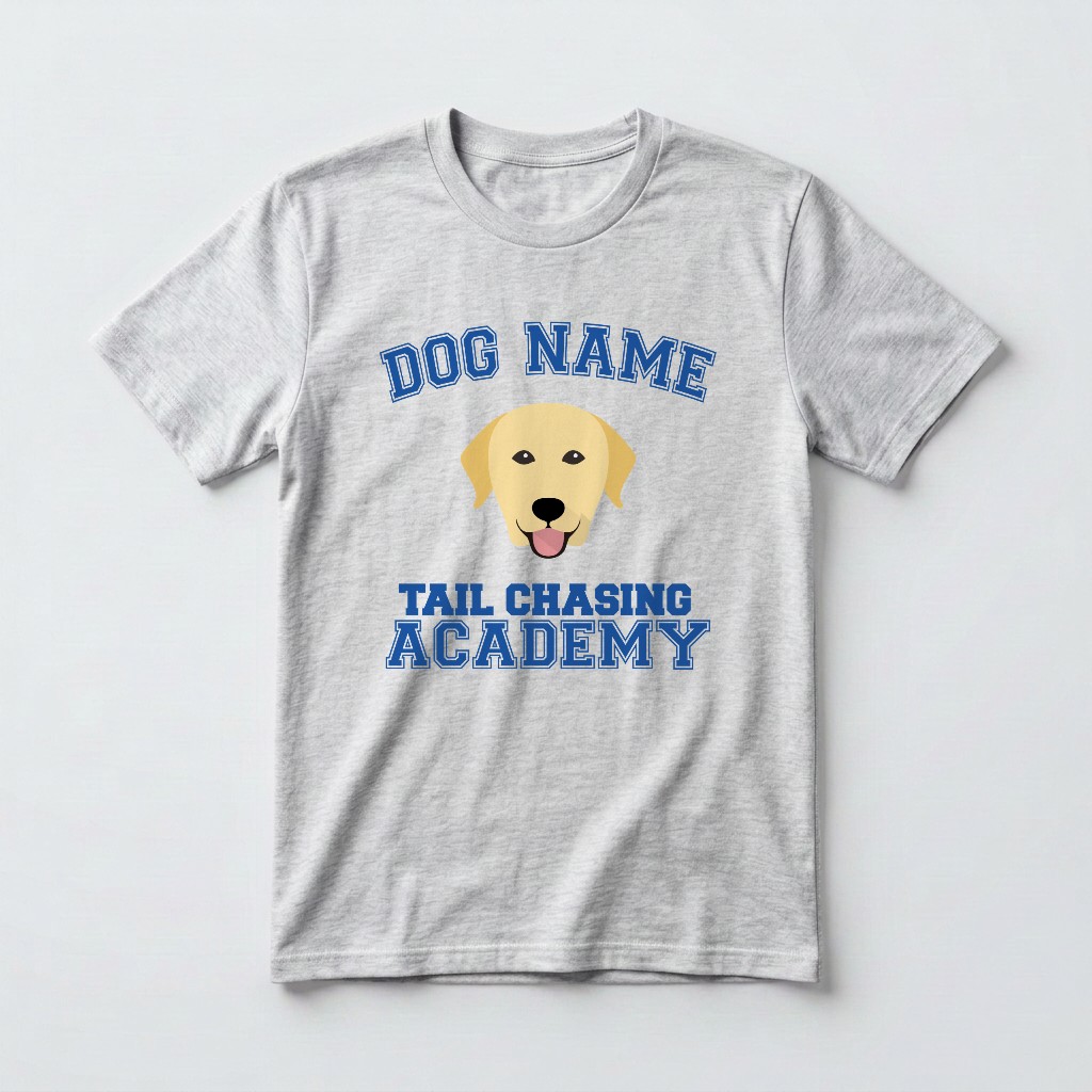 Tail Chasing Academy: Personalized {breedFullName} T-Shirt