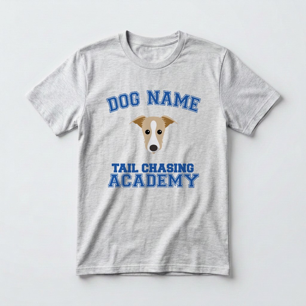 Tail Chasing Academy: Personalized {breedFullName} T-Shirt