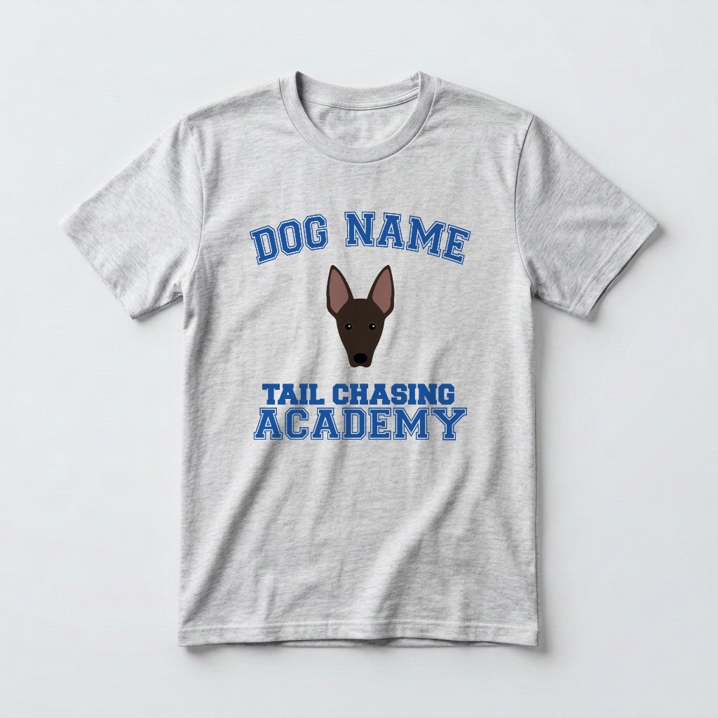 Tail Chasing Academy: Personalized {breedFullName} T-Shirt