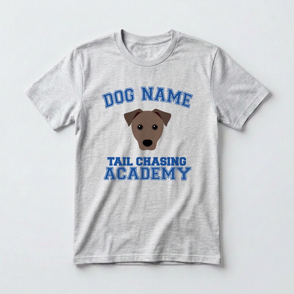 Tail Chasing Academy: Personalized {breedFullName} T-Shirt