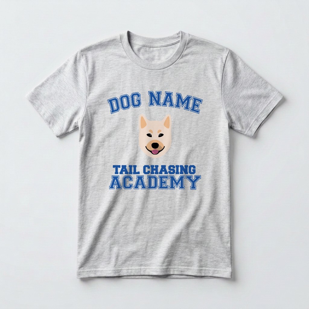 Tail Chasing Academy: Personalized {breedFullName} T-Shirt