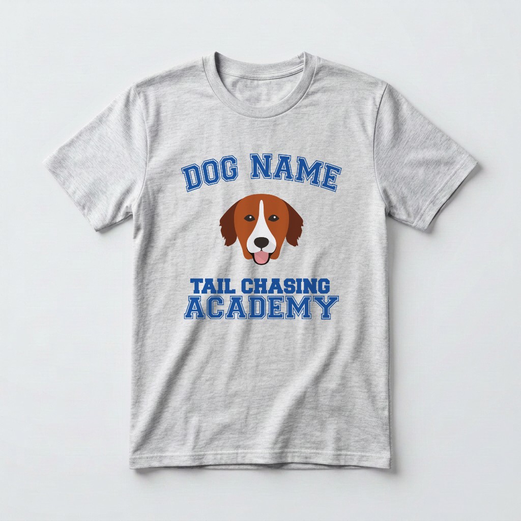 Tail Chasing Academy: Personalized {breedFullName} T-Shirt