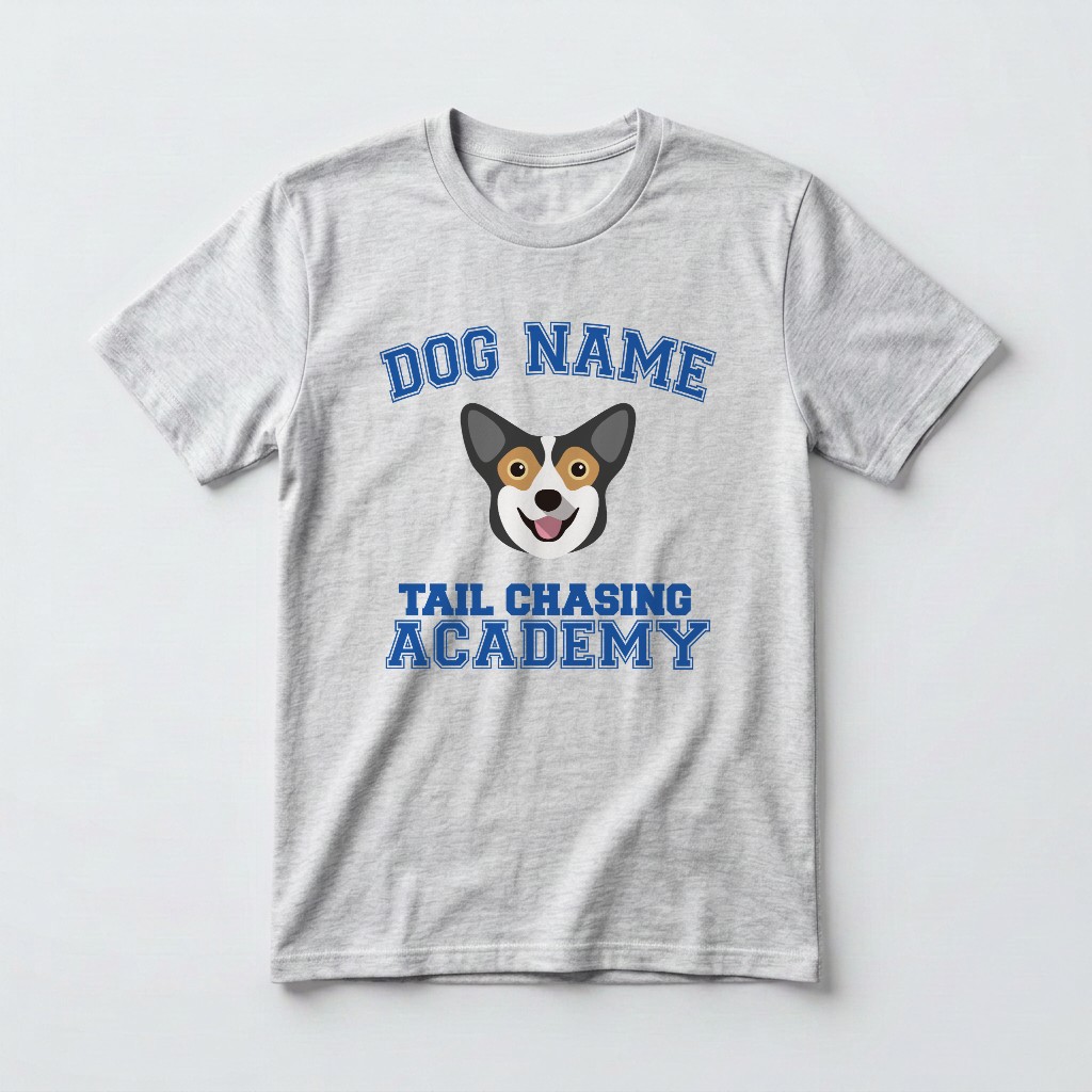 Tail Chasing Academy: Personalized {breedFullName} T-Shirt